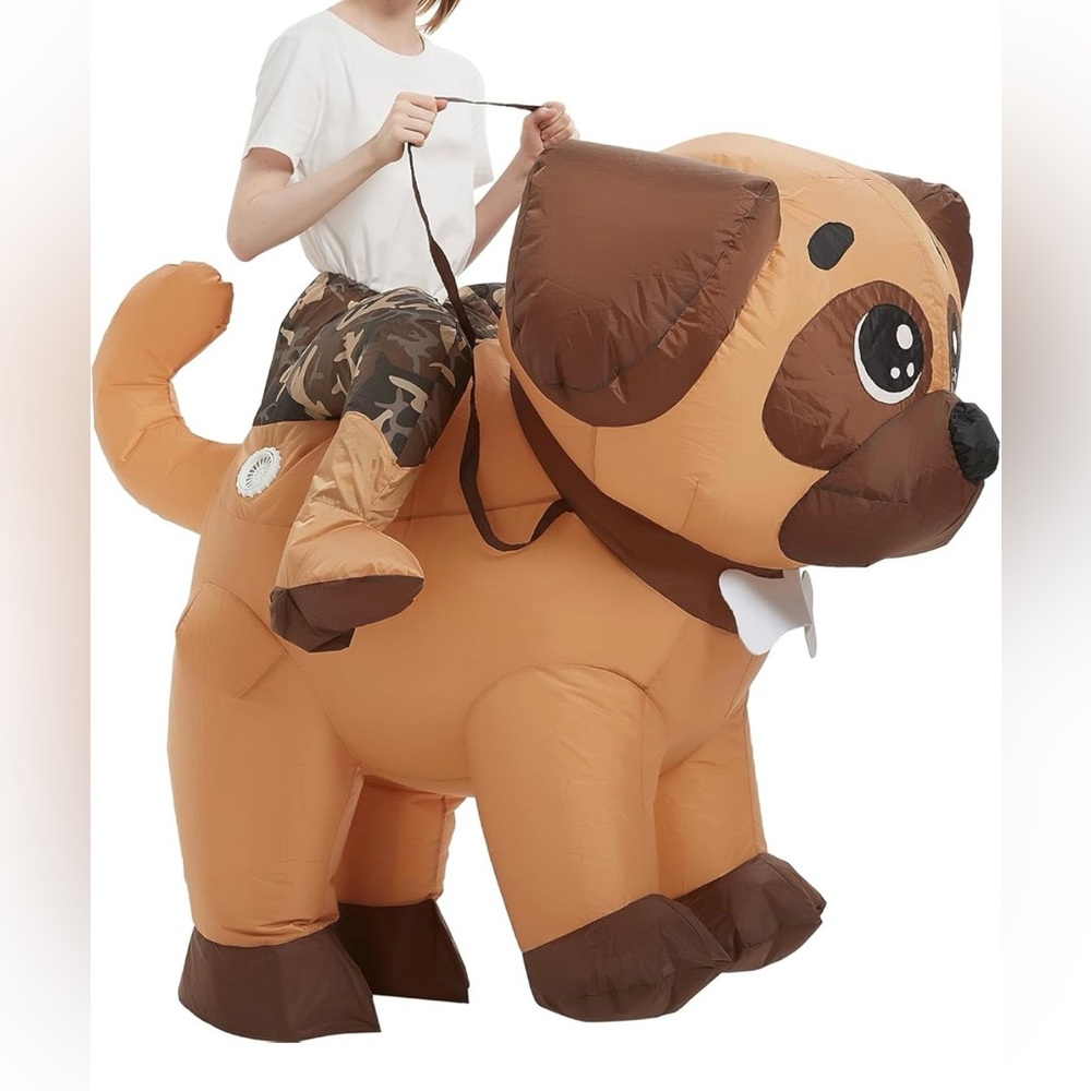 Blow Up Party Inflatable Adult Dog Costume - Picture 2 of 9